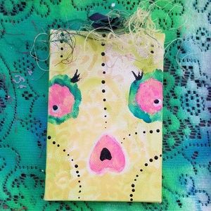 Original Canvas Art Snorts Cute Monster painting